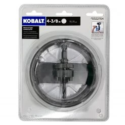 Kobalt Hole Saws & Kits 4-3/8-in Carbide-Grit Arbored Recessed Lighting Hole Saw
