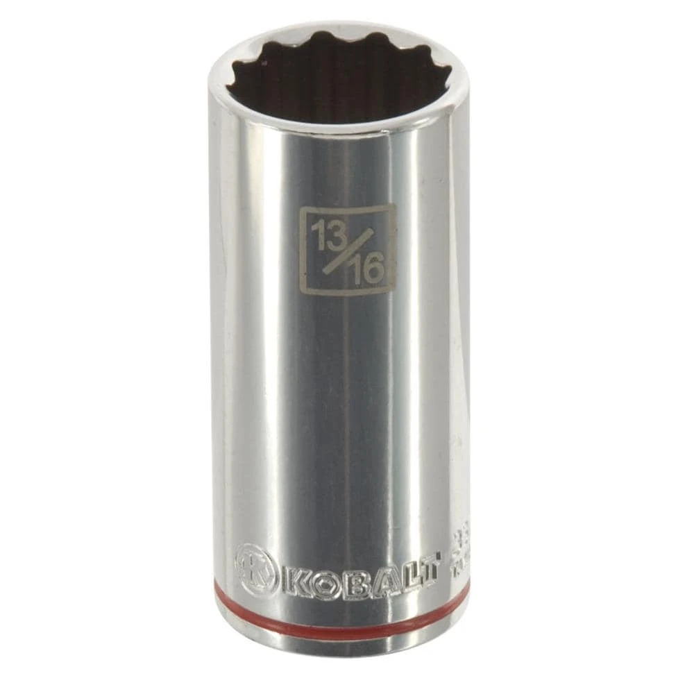 Kobalt Sockets & Socket Sets Standard (SAE) 3/8-in Drive 12-point 13/16-in Deep Socket 1 Kobalt Sockets & Socket Sets Standard (SAE) 3/8-in Drive 12-point 13/16-in Deep Socket