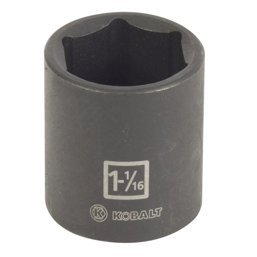 Kobalt Impact Sockets & Impact Socket Sets Standard (SAE) 1/2-in Drive 1-1/16-in 6-Point Impact Socket 1 Kobalt Impact Sockets & Impact Socket Sets Standard (SAE) 1/2-in Drive 1-1/16-in 6-Point Impact Socket
