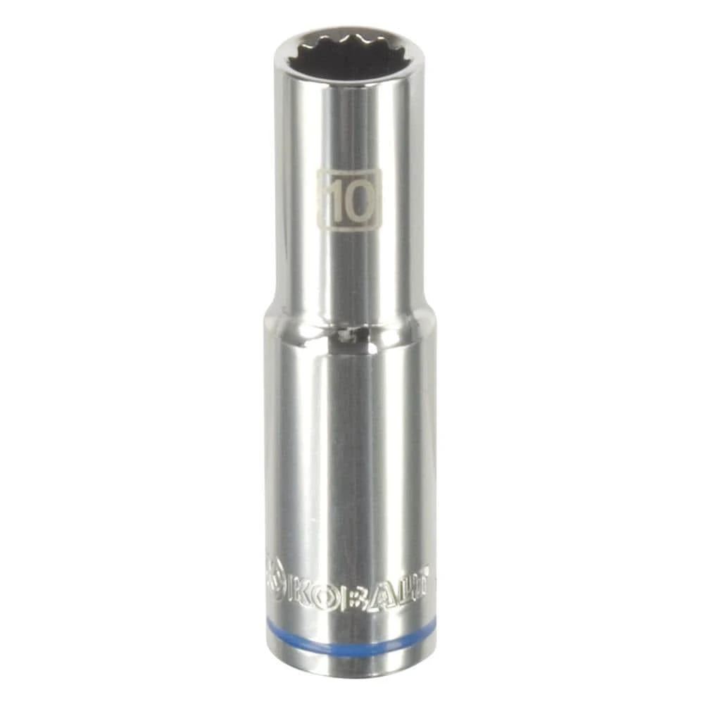 Kobalt Sockets & Socket Sets Metric 3/8-in Drive 12-point 10-mm Deep Socket 1 Kobalt Sockets & Socket Sets Metric 3/8-in Drive 12-point 10-mm Deep Socket