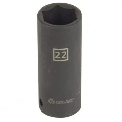 Kobalt Impact Sockets & Impact Socket Sets Metric 1/2-in Drive 22mm 6-Point Impact Socket