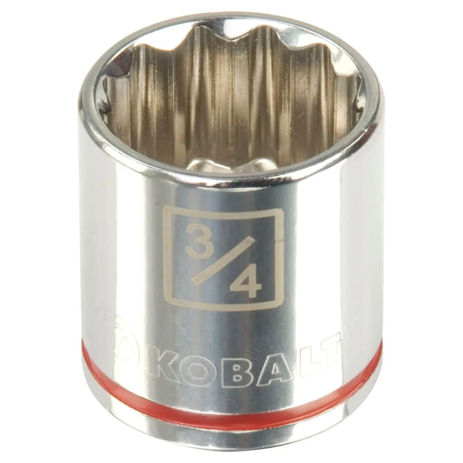 Kobalt Sockets & Socket Sets Standard (SAE) 3/8-in Drive 12-point 3/4-in Shallow Socket 1 Kobalt Sockets & Socket Sets Standard (SAE) 3/8-in Drive 12-point 3/4-in Shallow Socket