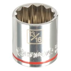 Kobalt Sockets & Socket Sets Standard (SAE) 3/8-in Drive 12-point 13/16-in Shallow Socket