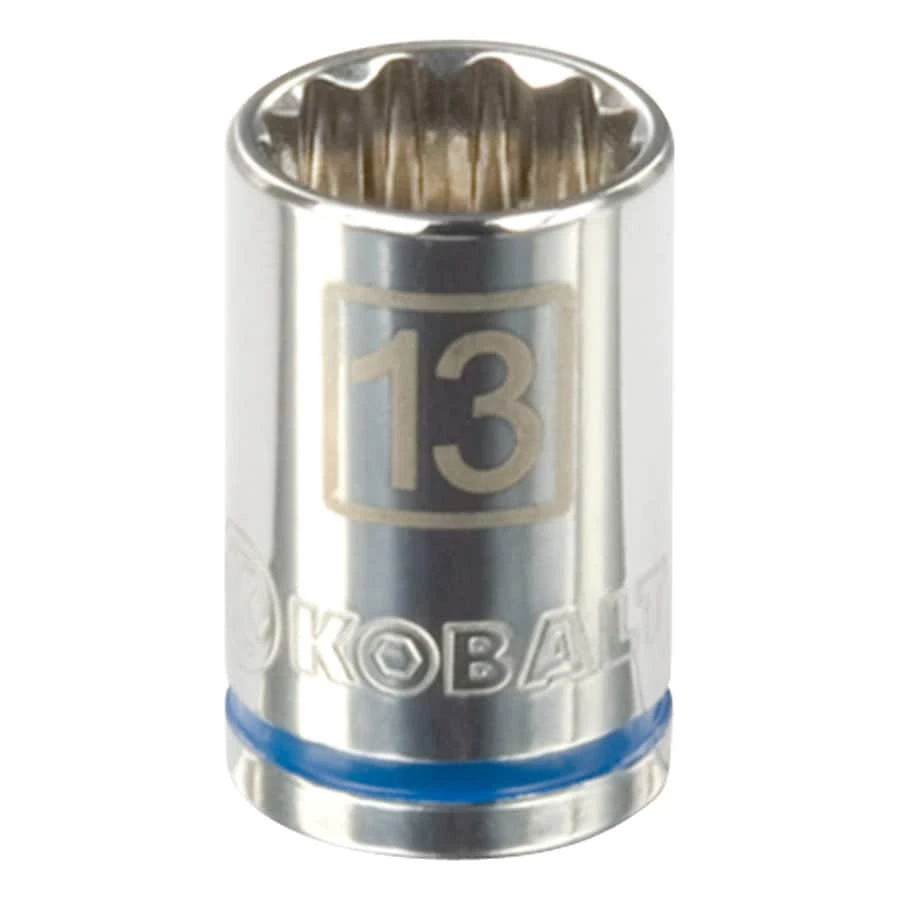 Kobalt Sockets & Socket Sets Metric 3/8-in Drive 12-point 13-mm Shallow Socket 1 Kobalt Sockets & Socket Sets Metric 3/8-in Drive 12-point 13-mm Shallow Socket
