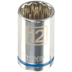 Kobalt Sockets & Socket Sets Metric 3/8-in Drive 12-point 12-mm Shallow Socket