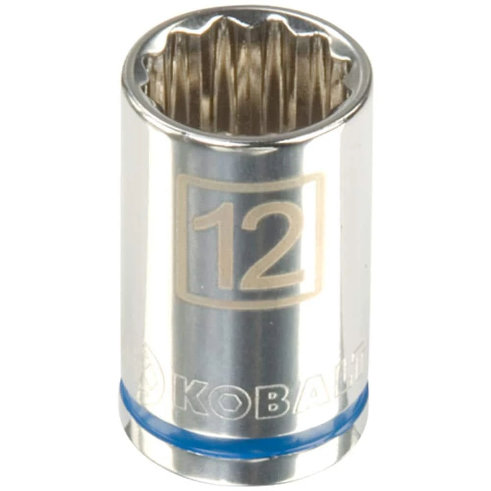 Kobalt Sockets & Socket Sets Metric 3/8-in Drive 12-point 12-mm Shallow Socket 1 Kobalt Sockets & Socket Sets Metric 3/8-in Drive 12-point 12-mm Shallow Socket