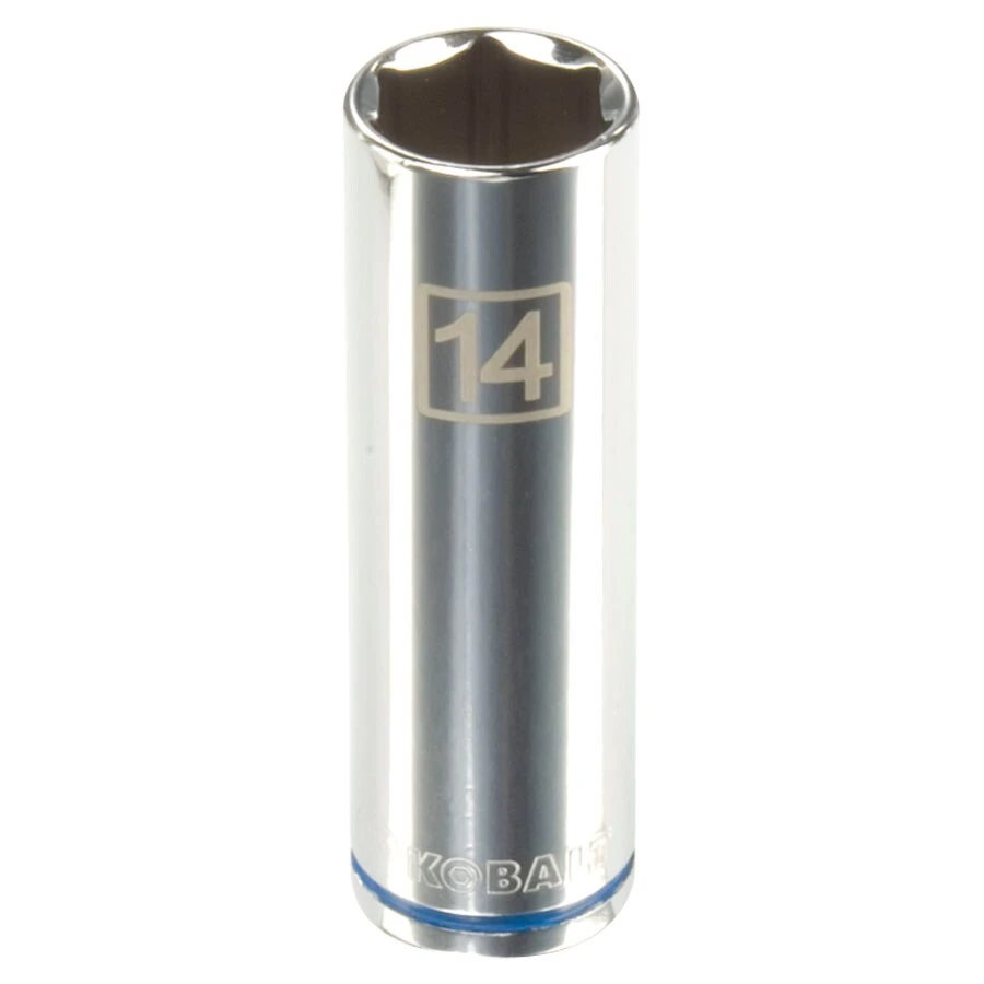 Kobalt Sockets & Socket Sets Metric 3/8-in Drive 6-point 14-mm Deep Socket 1 Kobalt Sockets & Socket Sets Metric 3/8-in Drive 6-point 14-mm Deep Socket