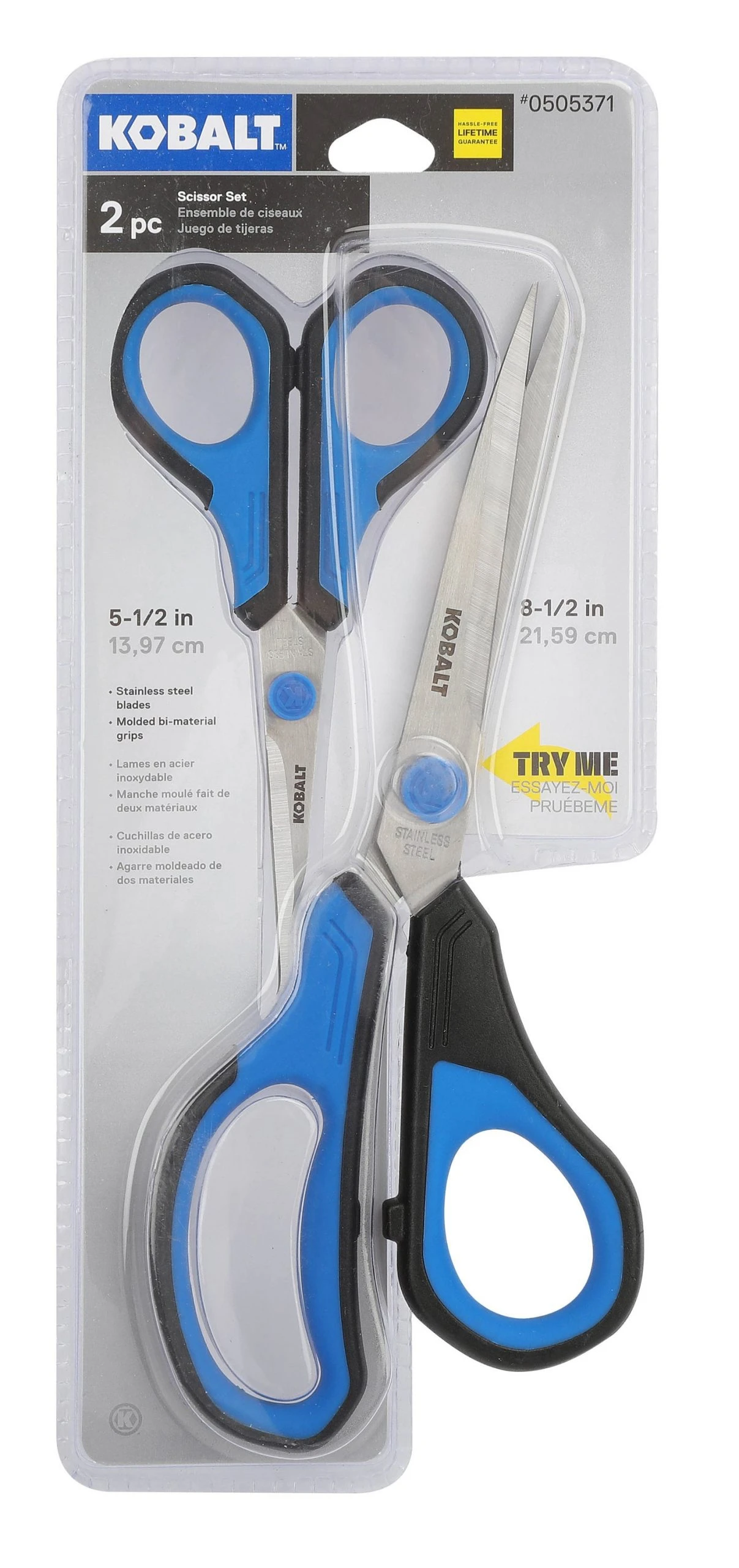 Kobalt 5.5-in Stainless Steel Non-slip Scissors 2 Kobalt 5.5-in Stainless Steel Non-slip Scissors - Image 2