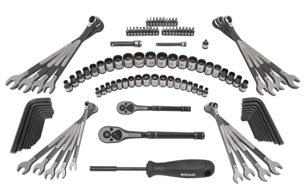 Kobalt Mechanics Tool Sets Universal 115-Piece Standard (SAE) and Metric Combination Matte Mechanics Tool Set (1/4-in; 3/8-in) 6 Kobalt Mechanics Tool Sets Universal 115-Piece Standard (SAE) and Metric Combination Matte Mechanics Tool Set (1/4-in; 3/8-in) - Image 6