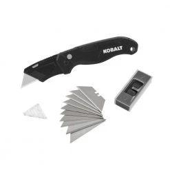 Kobalt Utility Knives Speed Release 10-Blade Folding Utility Knife with On Tool Blade Storage