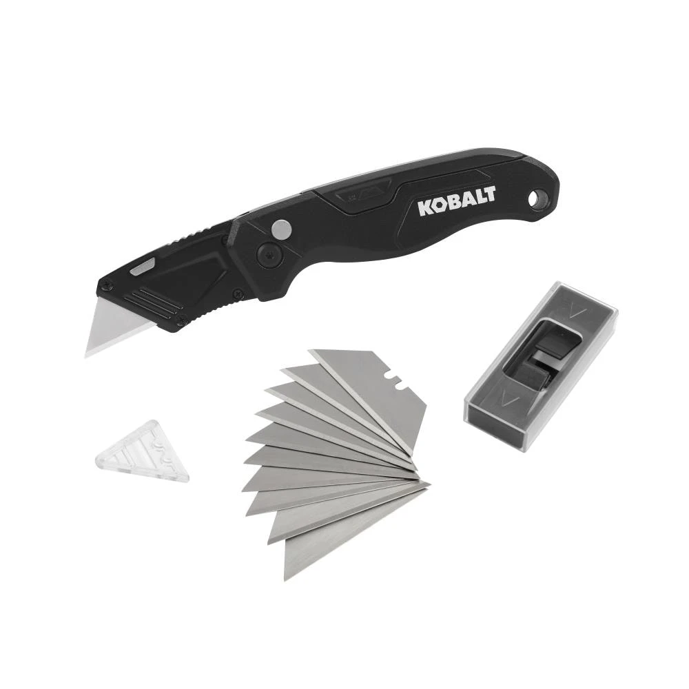 Kobalt Utility Knives Speed Release 10-Blade Folding Utility Knife with On Tool Blade Storage 1 Kobalt Utility Knives Speed Release 10-Blade Folding Utility Knife with On Tool Blade Storage