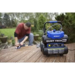 Kobalt Air Compressors Quiet Tech 4.3-Gallon Single Stage Portable Electric Twin Stack Air Compressor -Daily Home Tools Hub 07852115