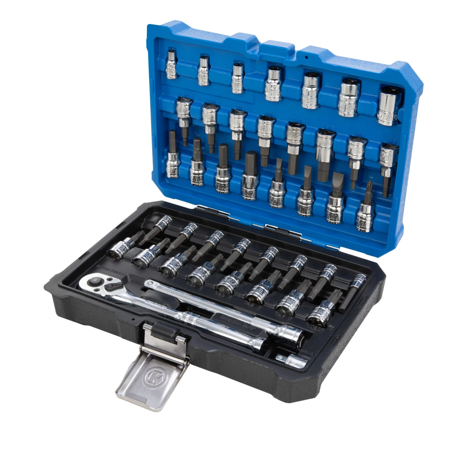 Kobalt Driver Sockets & Sets 42-Piece 3/8-in Drive Set Hex; Torx; Phillips; Flathead Bit Standard (SAE) and Metric Combination Driver Socket Set 1 Kobalt Driver Sockets & Sets 42-Piece 3/8-in Drive Set Hex; Torx; Phillips; Flathead Bit Standard (SAE) and Metric Combination Driver Socket Set