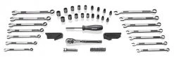 Kobalt Mechanics Tool Sets Universal 67-Piece Standard (SAE) and Metric Combination Matte Mechanics Tool Set (3/8-in)