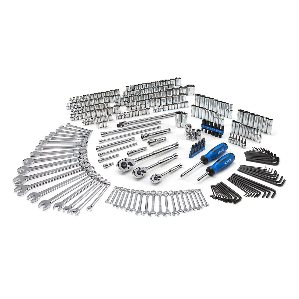 Kobalt Mechanics Tool Sets 300-Piece Standard (SAE) and Metric Combination Polished Chrome Mechanics Tool Set (1/4-in; 3/8-in) 2 Kobalt Mechanics Tool Sets 300-Piece Standard (SAE) and Metric Combination Polished Chrome Mechanics Tool Set (1/4-in; 3/8-in) - Image 2