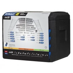 Kobalt Mechanics Tool Sets 189-Piece Standard (SAE) and Metric Combination Polished Chrome Mechanics Tool Set (1/4-in; 3/8-in) -Daily Home Tools Hub 08512884