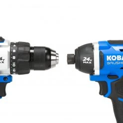 Kobalt Power Tool Combo Kits 2-Tool 24-Volt Max Brushless Power Tool Combo Kit with Soft Case (1-Battery Included and Charger Included) -Daily Home Tools Hub 08619633