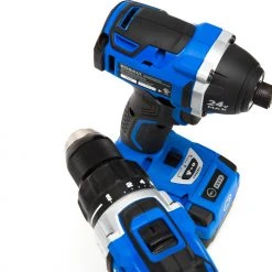 Kobalt Power Tool Combo Kits 2-Tool 24-Volt Max Brushless Power Tool Combo Kit with Soft Case (1-Battery Included and Charger Included) -Daily Home Tools Hub 08619634
