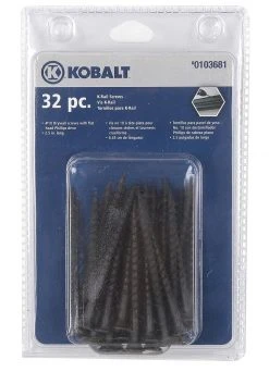 Kobalt Slatwall & Rail Storage Systems 32-Piece 2.5-in Black Phosphate Steel Multipurpose Accessory Kit -Daily Home Tools Hub 08776826
