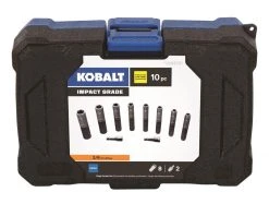 Kobalt Impact Sockets & Impact Socket Sets 10-Piece Metric 3/8-in Drive Set 6-Point Impact Socket Set -Daily Home Tools Hub 08822226