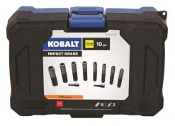 Kobalt Impact Sockets & Impact Socket Sets 10-Piece Standard (SAE) 3/8-in Drive Set 6-Point Impact Socket Set 8 Kobalt Impact Sockets & Impact Socket Sets 10-Piece Standard (SAE) 3/8-in Drive Set 6-Point Impact Socket Set -Daily Home Tools Hub 08822228