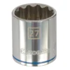 Kobalt Sockets & Socket Sets Metric 1/2-in Drive 12-point 27-mm Shallow Socket