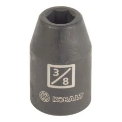 Kobalt Impact Sockets & Impact Socket Sets -Piece Standard (SAE) 1/2-in Drive 3/8-in 6-Point Impact Socket