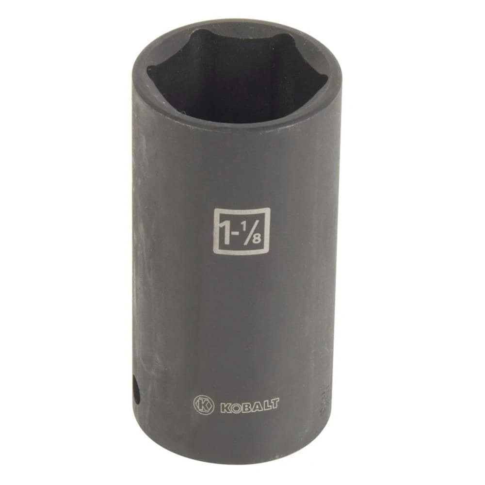 Kobalt Impact Sockets & Impact Socket Sets Standard (SAE) 1/2-in Drive 1-1/8-in 6-Point Impact Socket 1 Kobalt Impact Sockets & Impact Socket Sets Standard (SAE) 1/2-in Drive 1-1/8-in 6-Point Impact Socket