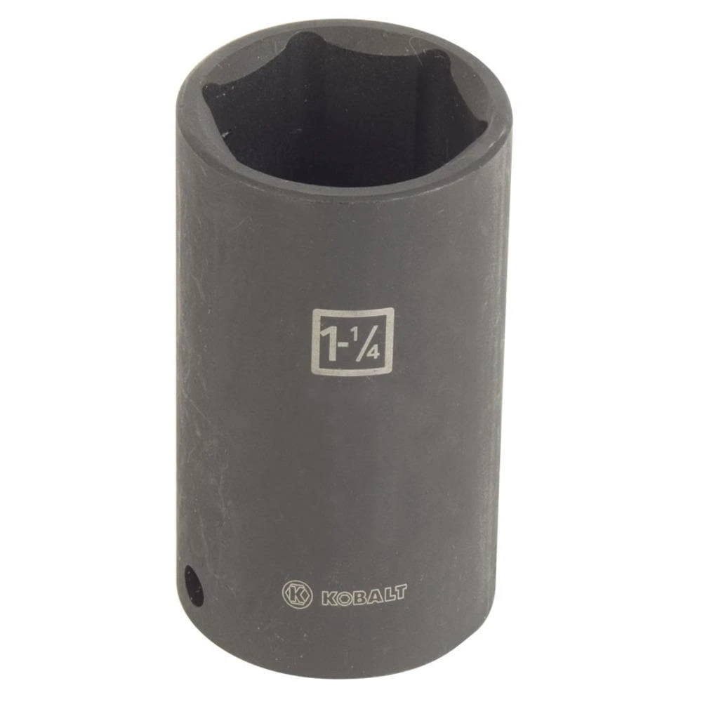 Kobalt Impact Sockets & Impact Socket Sets Standard (SAE) 1/2-in Drive 1-1/4-in 6-Point Impact Socket 1 Kobalt Impact Sockets & Impact Socket Sets Standard (SAE) 1/2-in Drive 1-1/4-in 6-Point Impact Socket