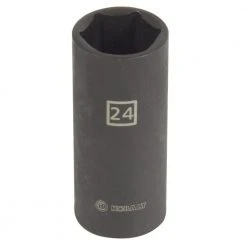 Kobalt Impact Sockets & Impact Socket Sets Metric 1/2-in Drive 24mm 6-Point Impact Socket