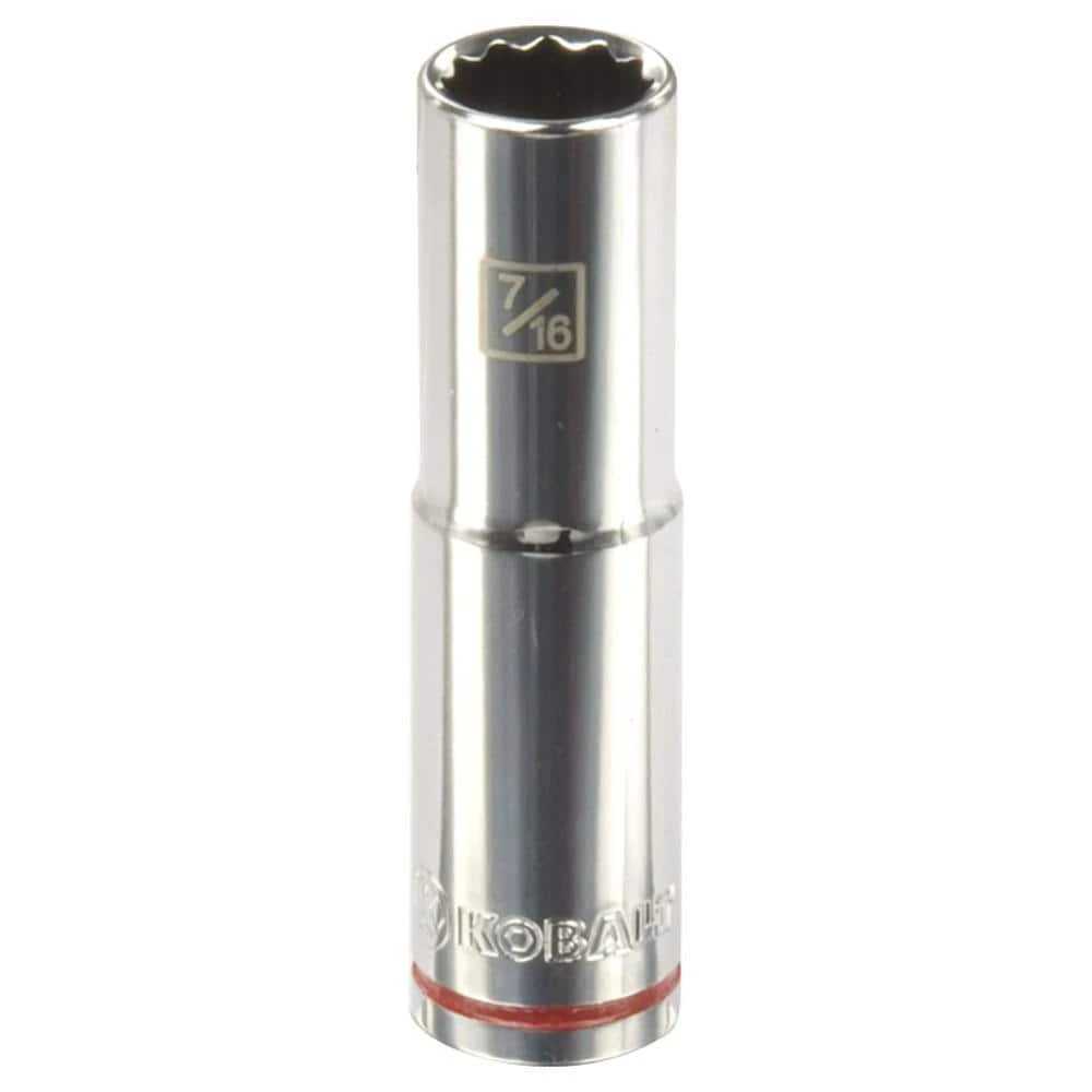 Kobalt Sockets & Socket Sets Standard (SAE) 3/8-in Drive 12-point 7/16-in Deep Socket 1 Kobalt Sockets & Socket Sets Standard (SAE) 3/8-in Drive 12-point 7/16-in Deep Socket