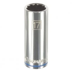 Kobalt Sockets & Socket Sets Metric 3/8-in Drive 12-point 17-mm Deep Socket