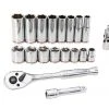 Kobalt Mechanics Tool Sets 19-Piece Standard (SAE) Polished Chrome Mechanics Tool Set (3/8-in)