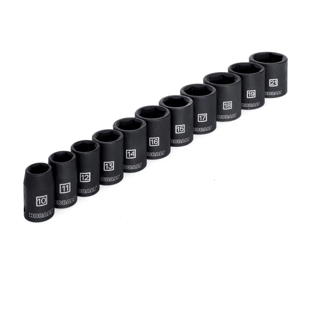 Kobalt Impact Sockets & Impact Socket Sets 11-Piece Metric 3/8-in Drive Set 6-Point Impact Socket Set 3 Kobalt Impact Sockets & Impact Socket Sets 11-Piece Metric 3/8-in Drive Set 6-Point Impact Socket Set - Image 3