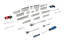 Kobalt Mechanics Tool Sets 154-Piece Standard (SAE) and Metric Combination Polished Chrome Mechanics Tool Set (1/4-in; 3/8-in) -Daily Home Tools Hub 10182276 scaled