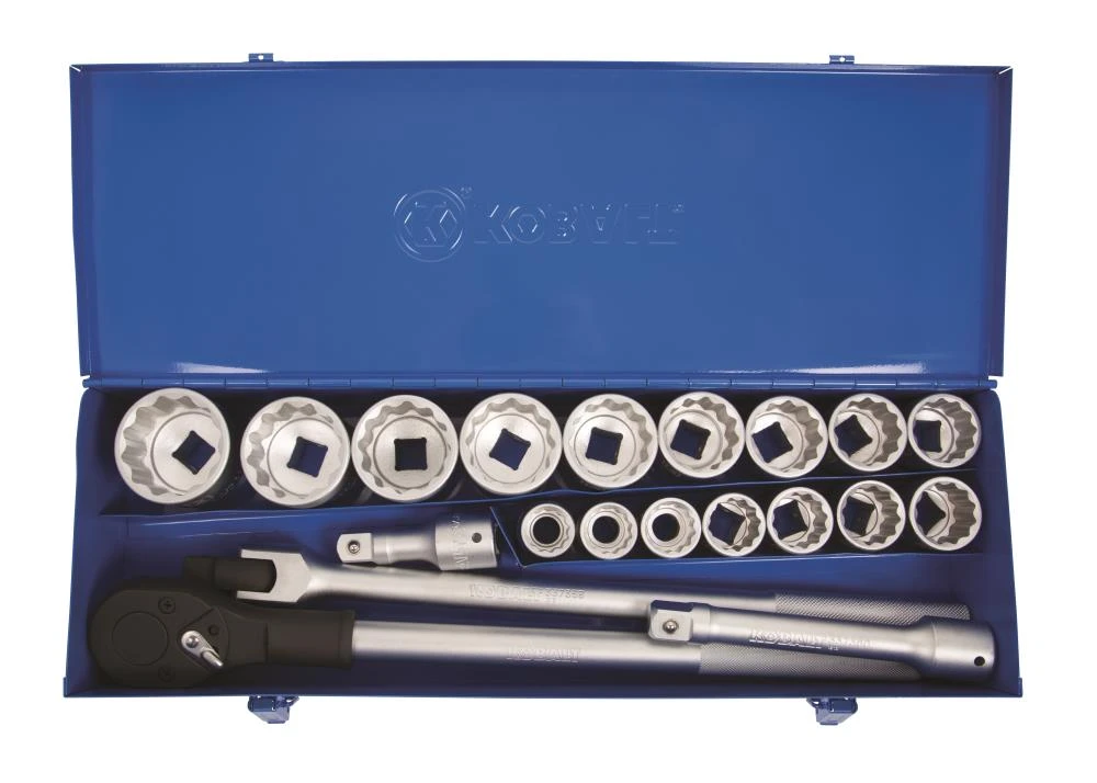 Kobalt Mechanics Tool Sets 3/4-in Drive 20-Piece Standard (SAE) Matte Mechanics Tool Set 4 Kobalt Mechanics Tool Sets 3/4-in Drive 20-Piece Standard (SAE) Matte Mechanics Tool Set - Image 4