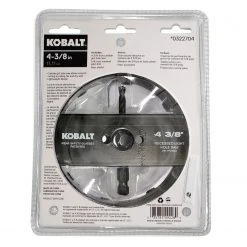 Kobalt Hole Saws & Kits 4-3/8-in Carbide-Grit Arbored Recessed Lighting Hole Saw 7 Kobalt Hole Saws & Kits 4-3/8-in Carbide-Grit Arbored Recessed Lighting Hole Saw -Daily Home Tools Hub 10507469
