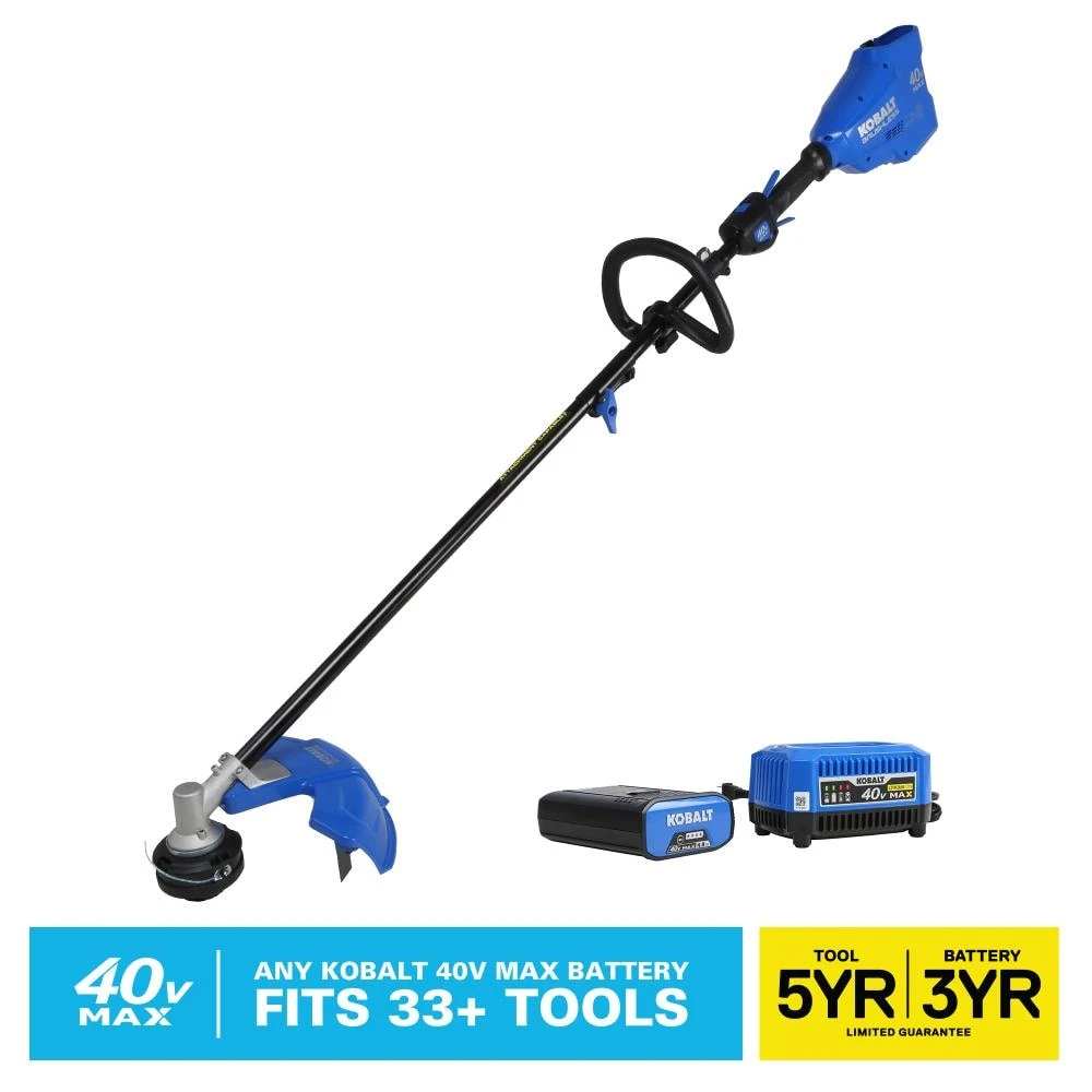 Kobalt Cordless Electric String Trimmers 40-Volt Max 16-in Straight Cordless String Trimmer with Attachment Capable and (Battery Included) 1 Kobalt Cordless Electric String Trimmers 40-Volt Max 16-in Straight Cordless String Trimmer with Attachment Capable and (Battery Included)