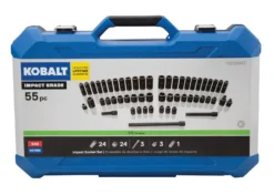 Kobalt Impact Sockets & Impact Socket Sets 55-Piece Standard (SAE) and Metric Combination 1/2-in Drive Set 6-Point Impact Socket Set -Daily Home Tools Hub 11328540 scaled