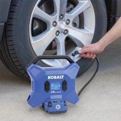 Kobalt Air Inflators Kobalt 24 Volt cordless high pressure inflator 24-Volt Lithium Ion (Li-Ion) Air Inflator (Power Source: Battery) 15 Kobalt Air Inflators Kobalt 24 Volt cordless high pressure inflator 24-Volt Lithium Ion (Li-Ion) Air Inflator (Power Source: Battery) -Daily Home Tools Hub 11621570