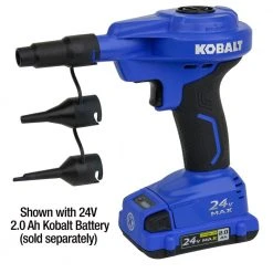 Kobalt Air Inflators 24V Cordless High Volume Inflator 24-Volt Lithium Ion (Li-Ion) Air Inflator (Power Source: Battery) 14 Kobalt Air Inflators 24V Cordless High Volume Inflator 24-Volt Lithium Ion (Li-Ion) Air Inflator (Power Source: Battery) -Daily Home Tools Hub 11629465