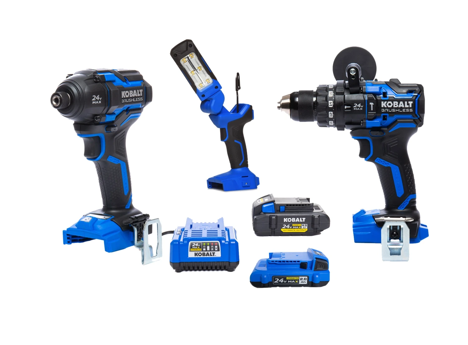 Kobalt Power Tool Combo Kits XTR 3-Tool 24-Volt Max Brushless Power Tool Combo Kit with Hard Case (2-Batteries Included and Charger Included) 1 Kobalt Power Tool Combo Kits XTR 3-Tool 24-Volt Max Brushless Power Tool Combo Kit with Hard Case (2-Batteries Included and Charger Included)