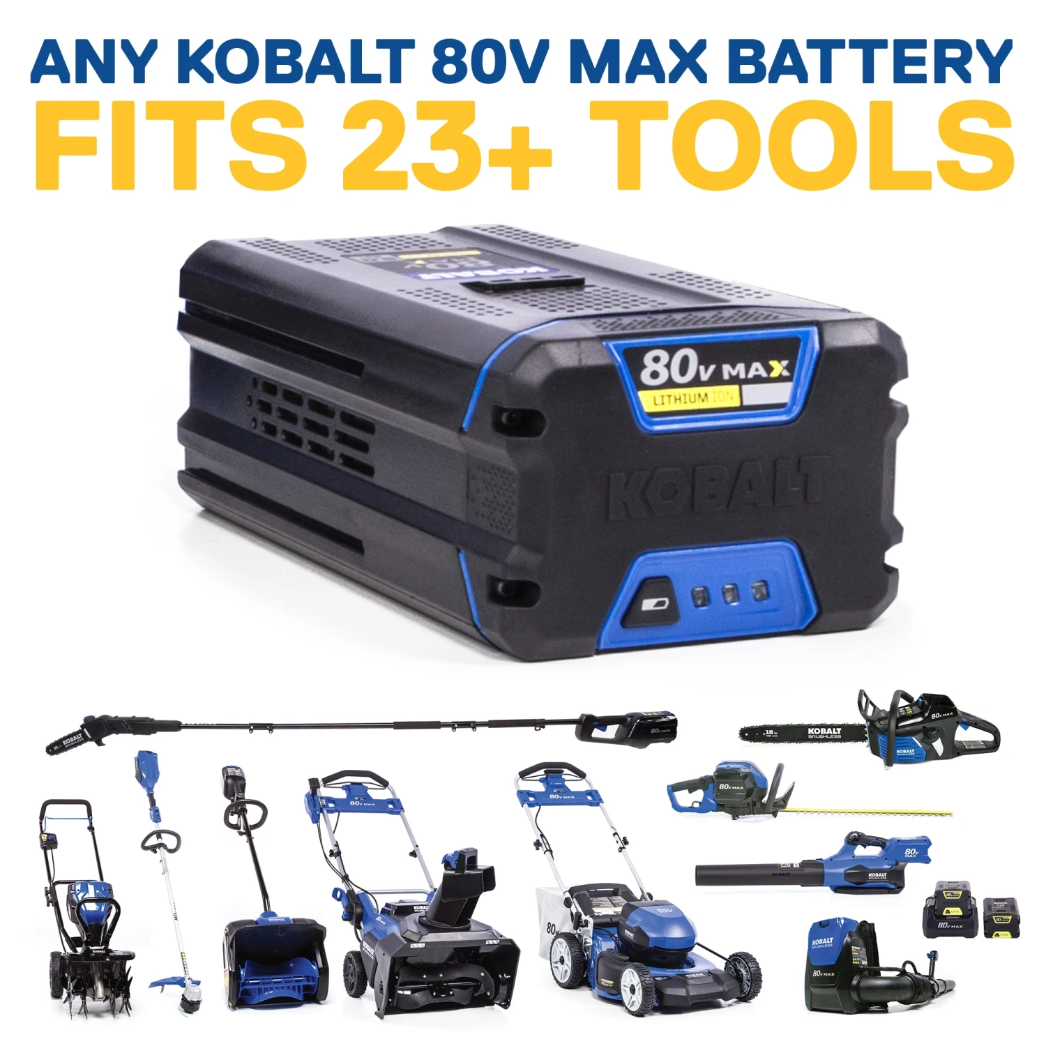 Kobalt Cordless Electric Chainsaws 80-Volt Max 18-in Brushless Cordless Electric Chainsaw 5 Ah (Battery & Charger Included) 9 Kobalt Cordless Electric Chainsaws 80-Volt Max 18-in Brushless Cordless Electric Chainsaw 5 Ah (Battery & Charger Included) - Image 9