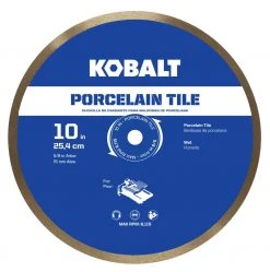 Kobalt Diamond Saw Blades 10-in Wet Porcelain Tile Diamond Saw Blade