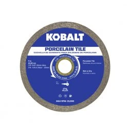 Kobalt Diamond Saw Blades 4-in Wet or Dry Porcelain Continuous Diamond Saw Blade