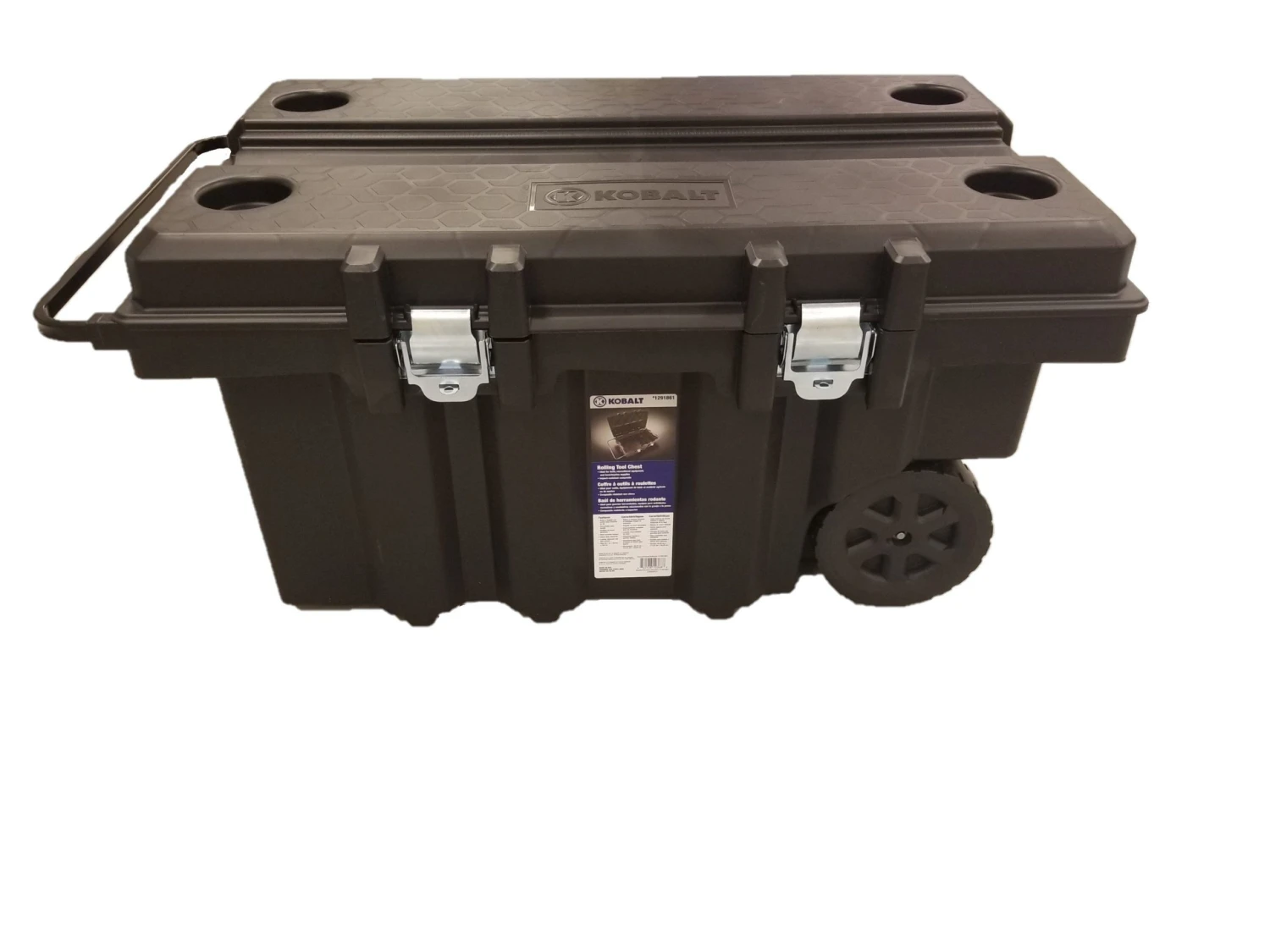 Kobalt Portable Tool Boxes 45-in Black Plastic Wheels Lockable Tool Box 1 Kobalt Portable Tool Boxes 45-in Black Plastic Wheels Lockable Tool Box