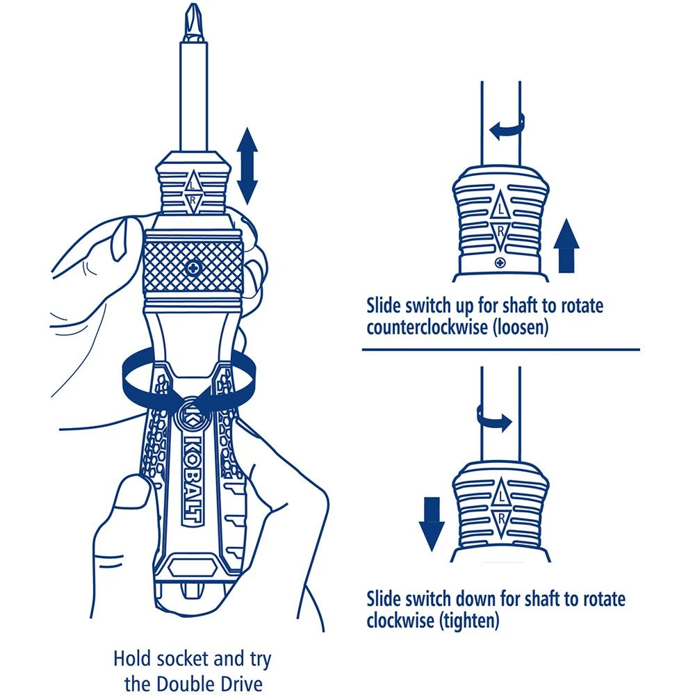 Kobalt Screwdrivers 13-Piece Plastic Handle Magnetic Ratcheting Set Multi-Bit Screwdriver Set 4 Kobalt Screwdrivers 13-Piece Plastic Handle Magnetic Ratcheting Set Multi-Bit Screwdriver Set - Image 4