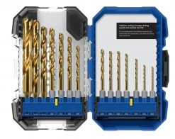 Kobalt Twist Drill Bits 14-Piece Assorted x Set Titanium Coated Hss Twist Drill Bit Set