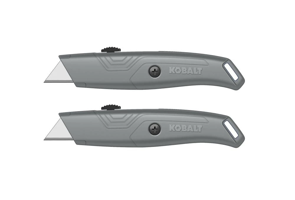 Kobalt Utility Knives Kobalt 2pk retractable utility knife 18mm 6-Blade Retractable Utility Knife with On Tool Blade Storage 1 Kobalt Utility Knives Kobalt 2pk retractable utility knife 18mm 6-Blade Retractable Utility Knife with On Tool Blade Storage
