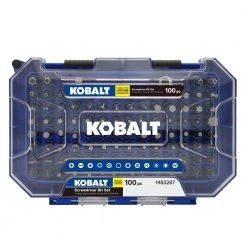 Kobalt Screwdriver Bits 1-in Set Steel Hex Shank Screwdriver Bit Set Screwdriver (100-Piece)